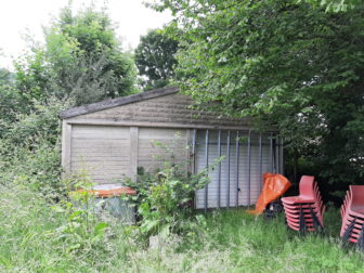 The scouts garage in need of repair