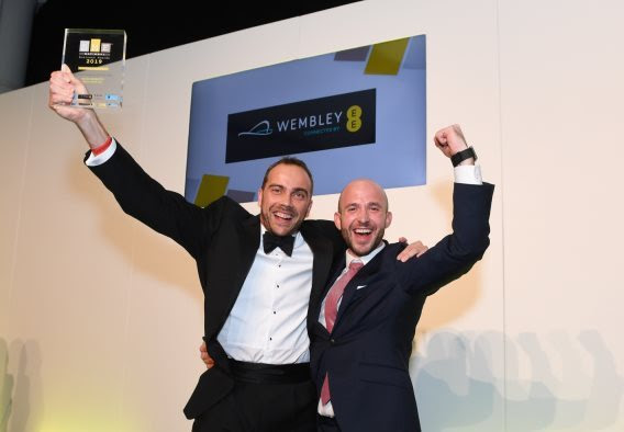 (L-R) Mark Roberts, Beer Hawk Ltd (Young Business Person of the Year 2019), and Michael Simmons, a SME judge
