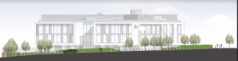 An artist's impression of Gwent Police's new HQ