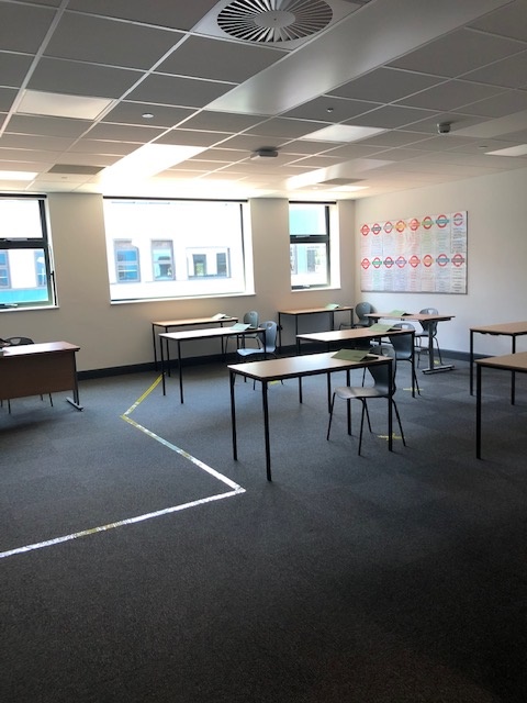 A classroom in Croesyceiliog School