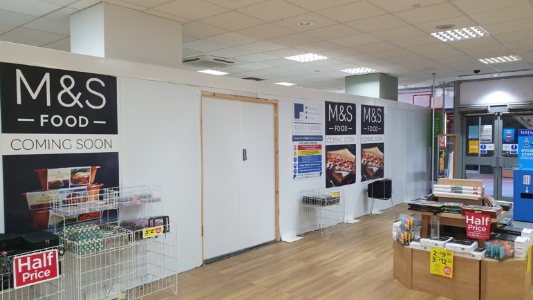 Work has started to open a M&S Food Hall in Cwmbran's WHSmiths