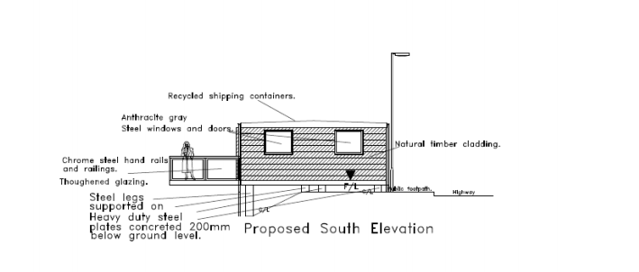 A drawing of the proposed cafe overlooking Llantarnam Ponds