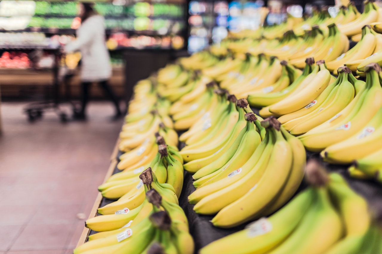 Bananas in a shop