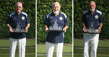 Three members of Cwmbran Bowls Club