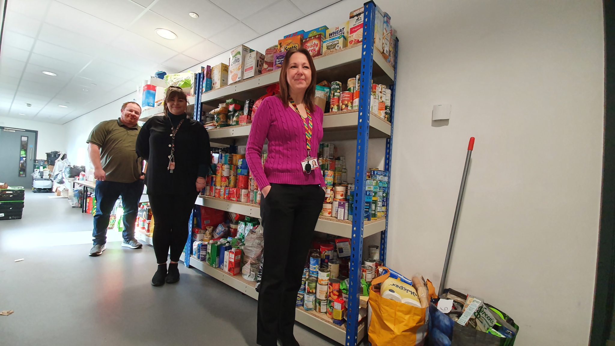 Staff at the food bank