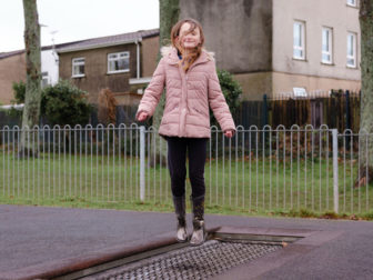 Sophie on a trampoline