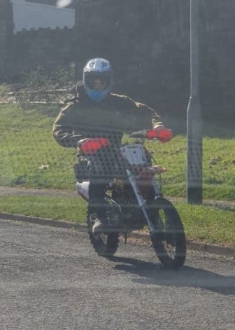 A motorcyclist