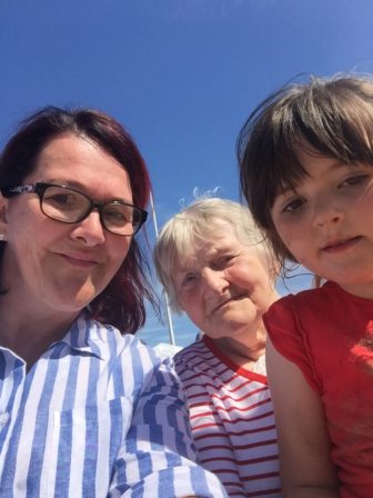 Rachel, her mum Beryl, and Gracie-May