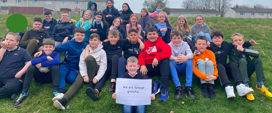 Pupils at Croesyceiliog Primary School