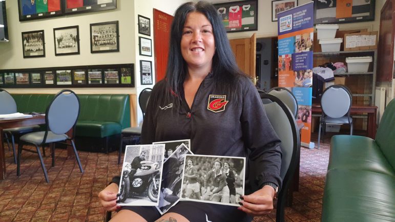 Karen from Dragons Community with some of the memory photos