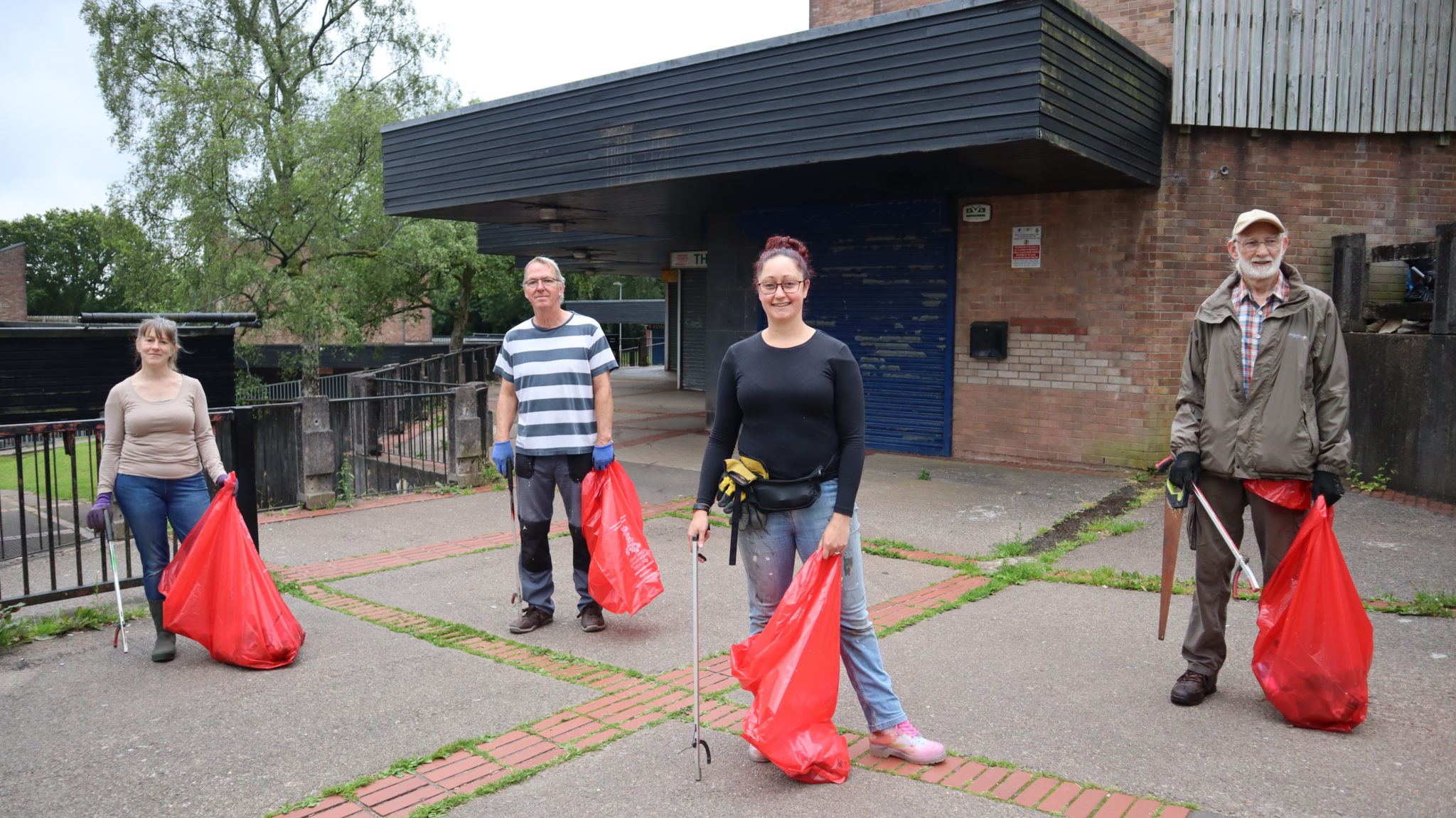 Four litter pickers