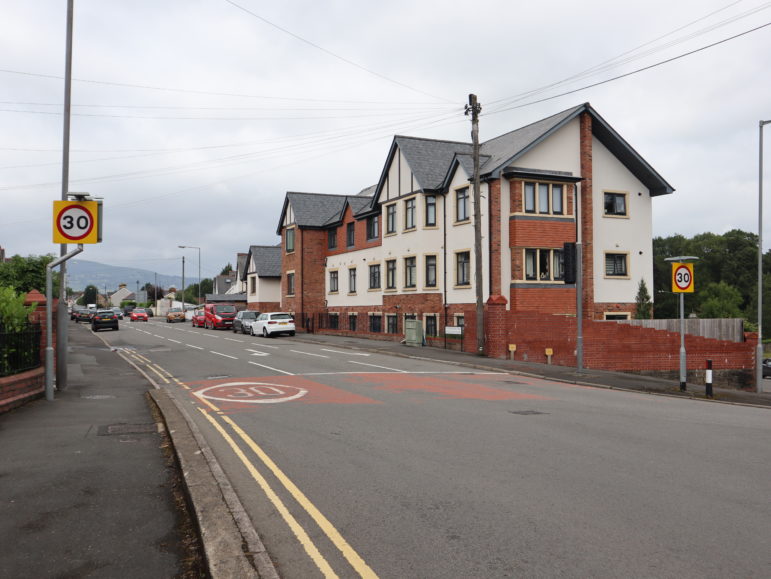 A road with 30mph signs