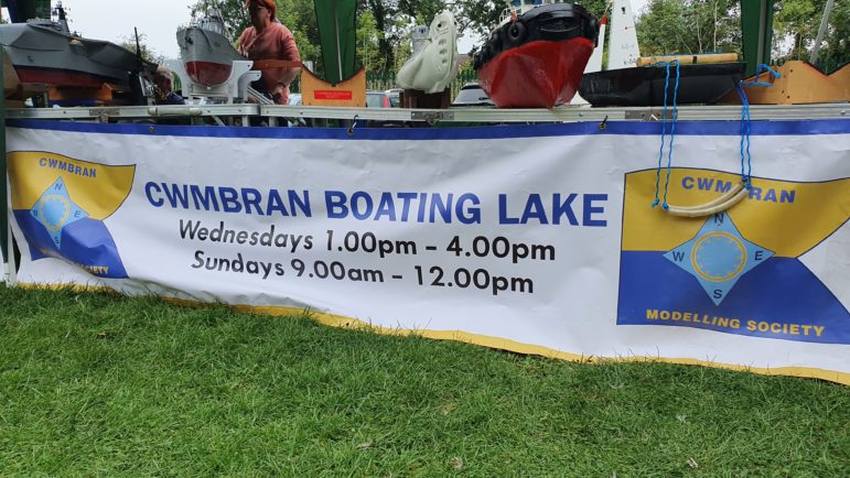 A banner for a model boat club