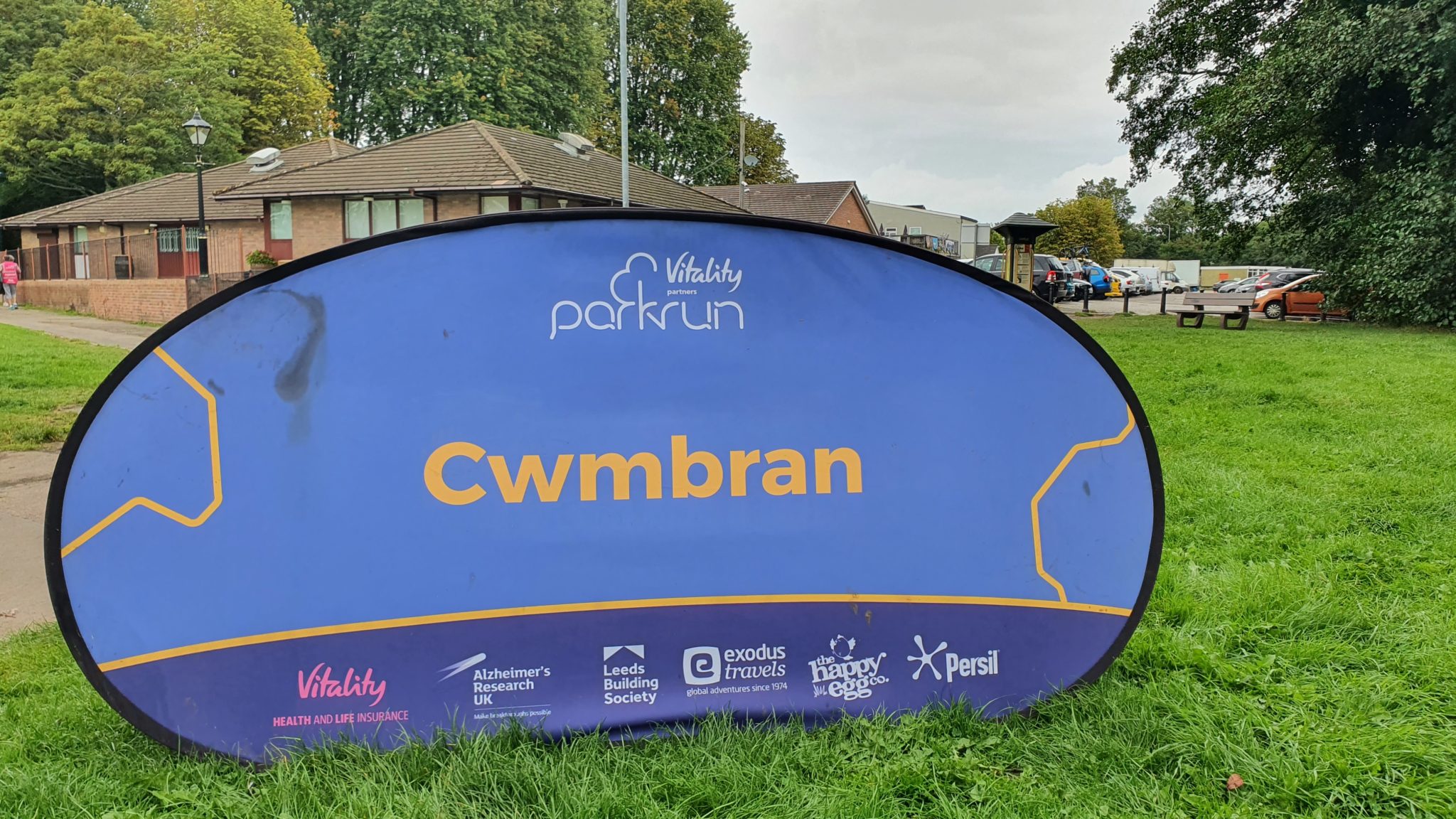 Cwmbran Parkrun sign