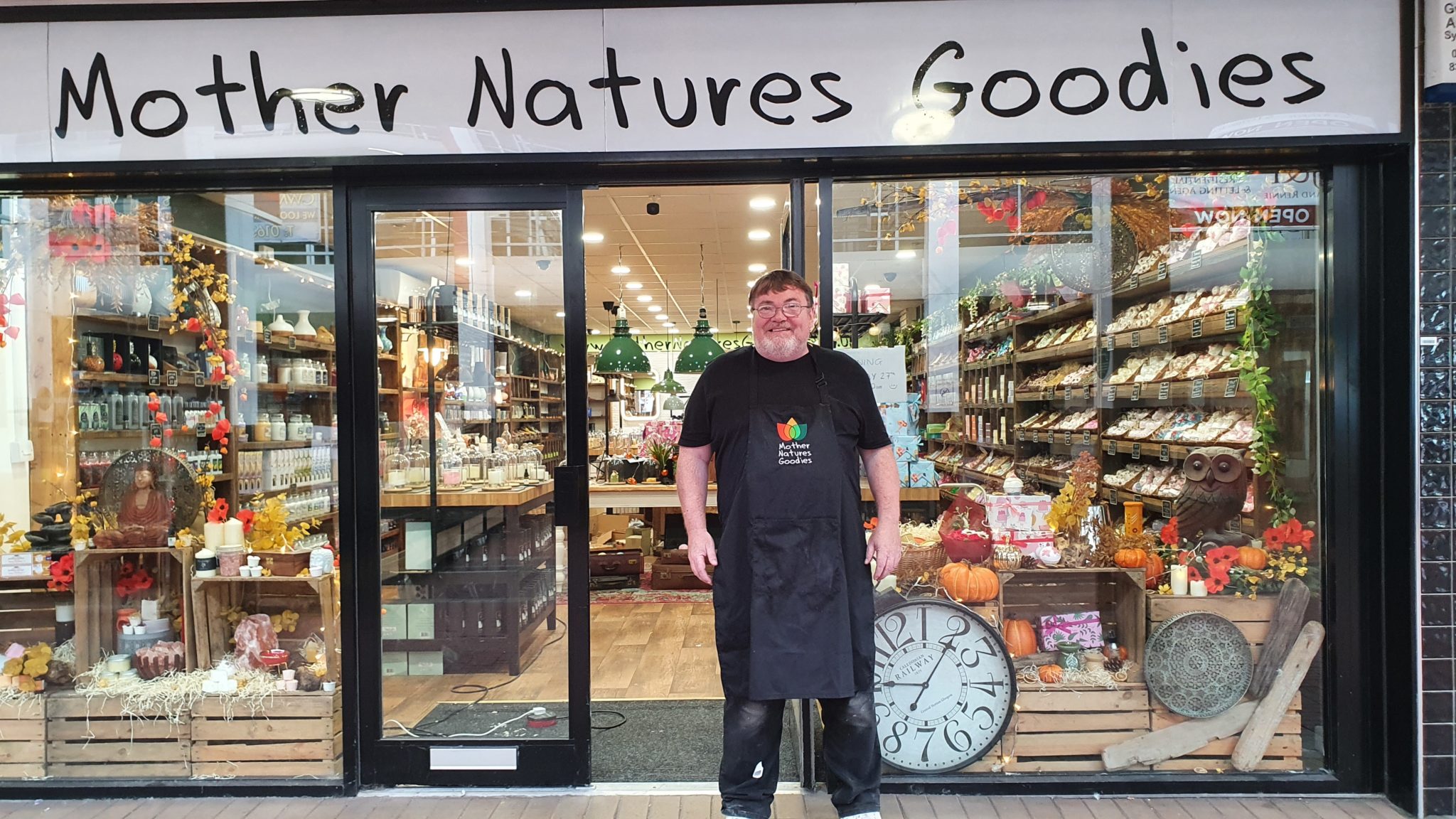 Steve stood outside Mother Nature’s Goodies