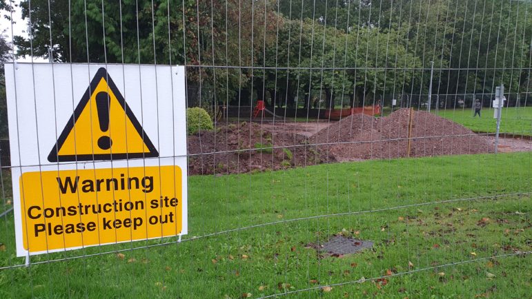 The building site in Oakfield Flower Gardens