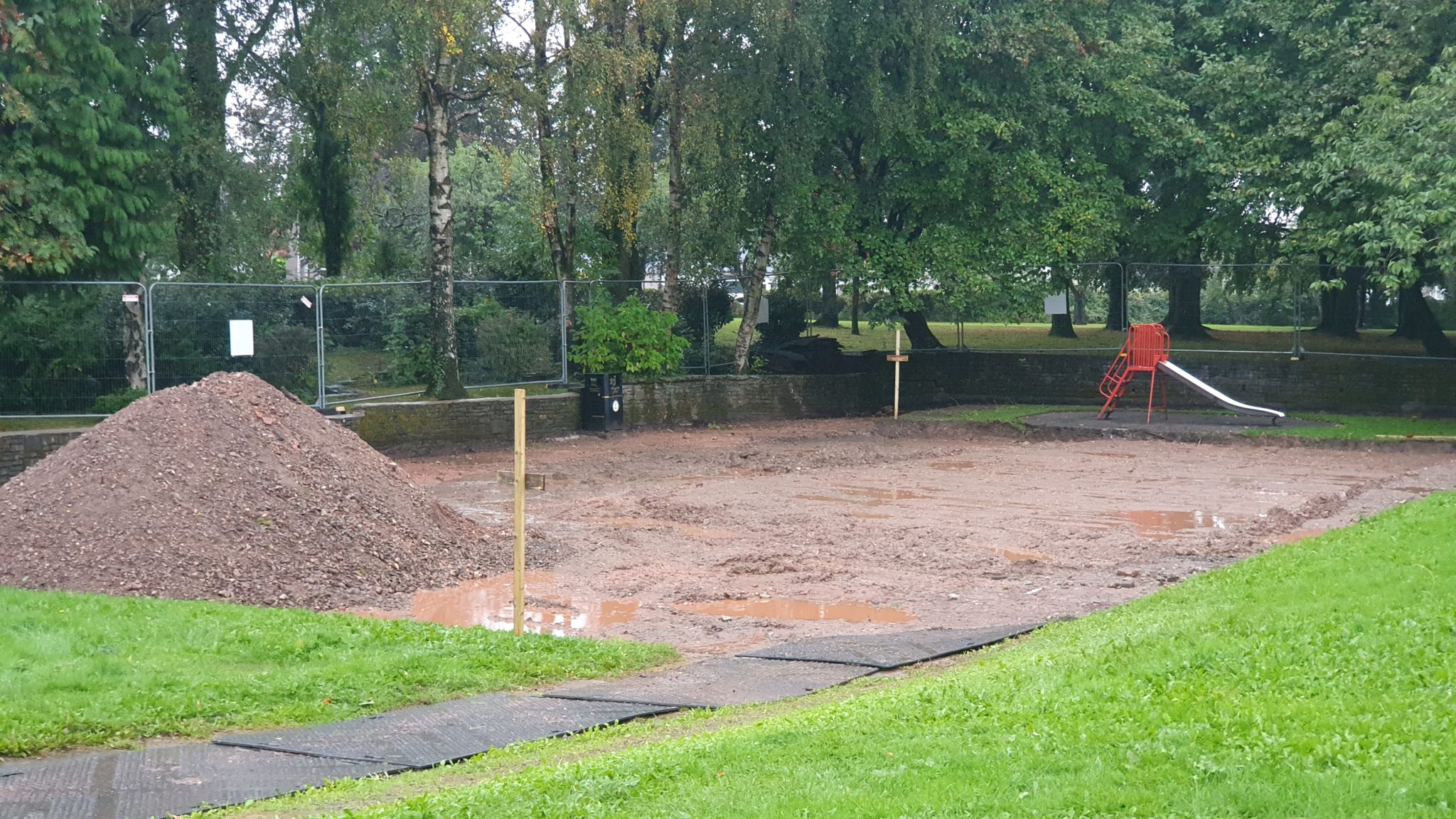 The building site in Oakfield Flower Gardens
