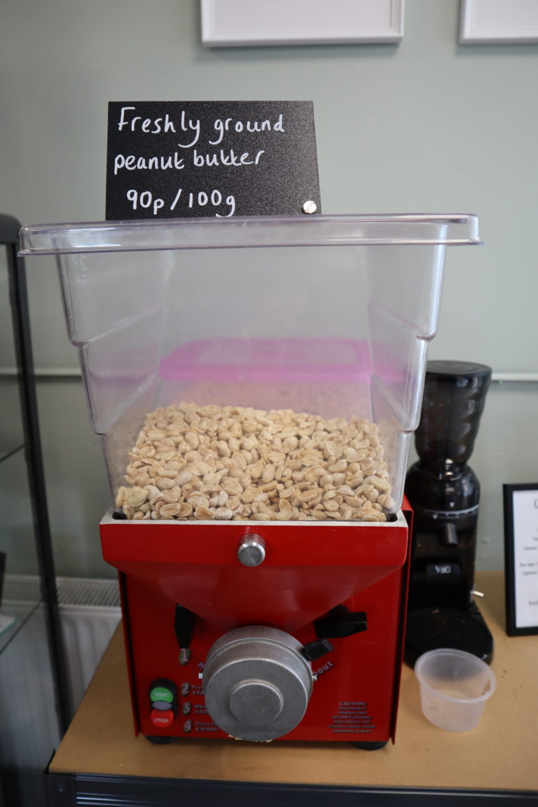 A peanut butter machine