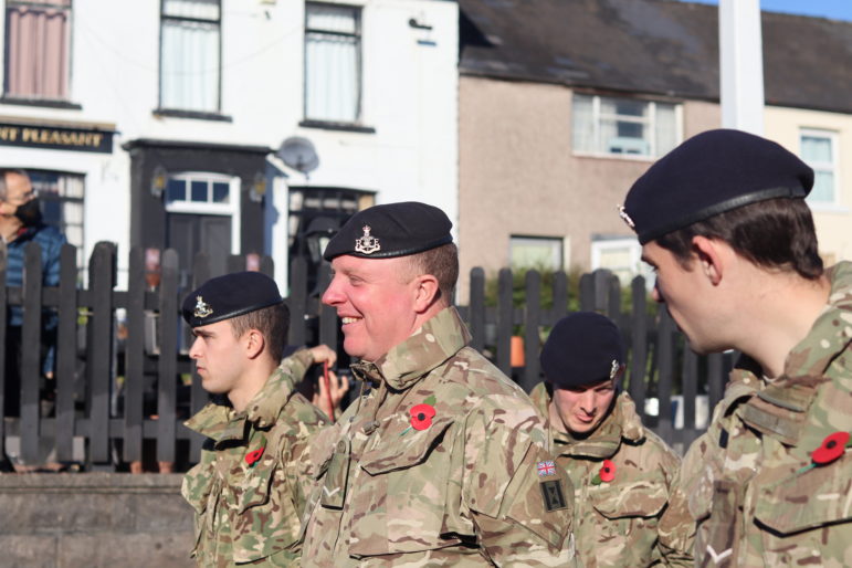 Soldiers marching at A Remembrance Day parade