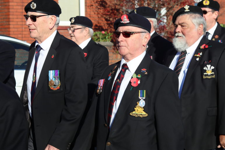 Veterans marching