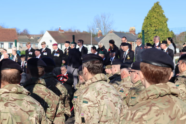Soldiers at a Remembrance Day parade