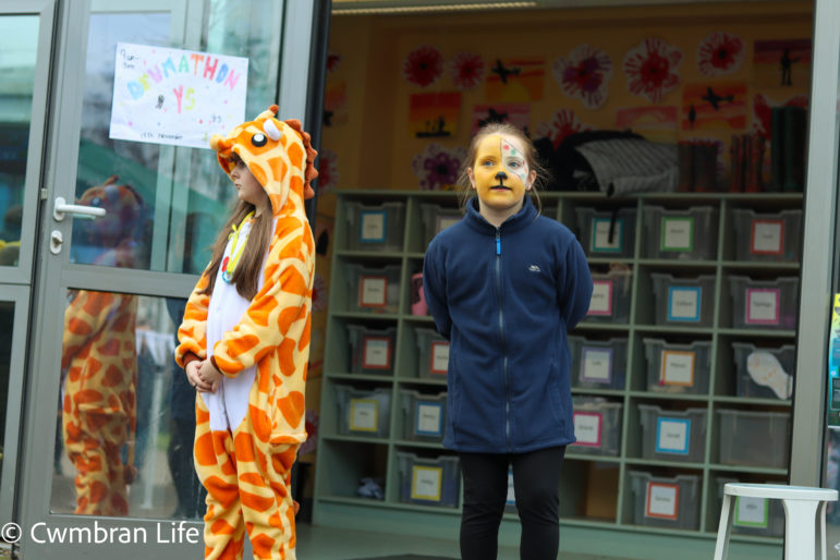 Two girls in fancy dress