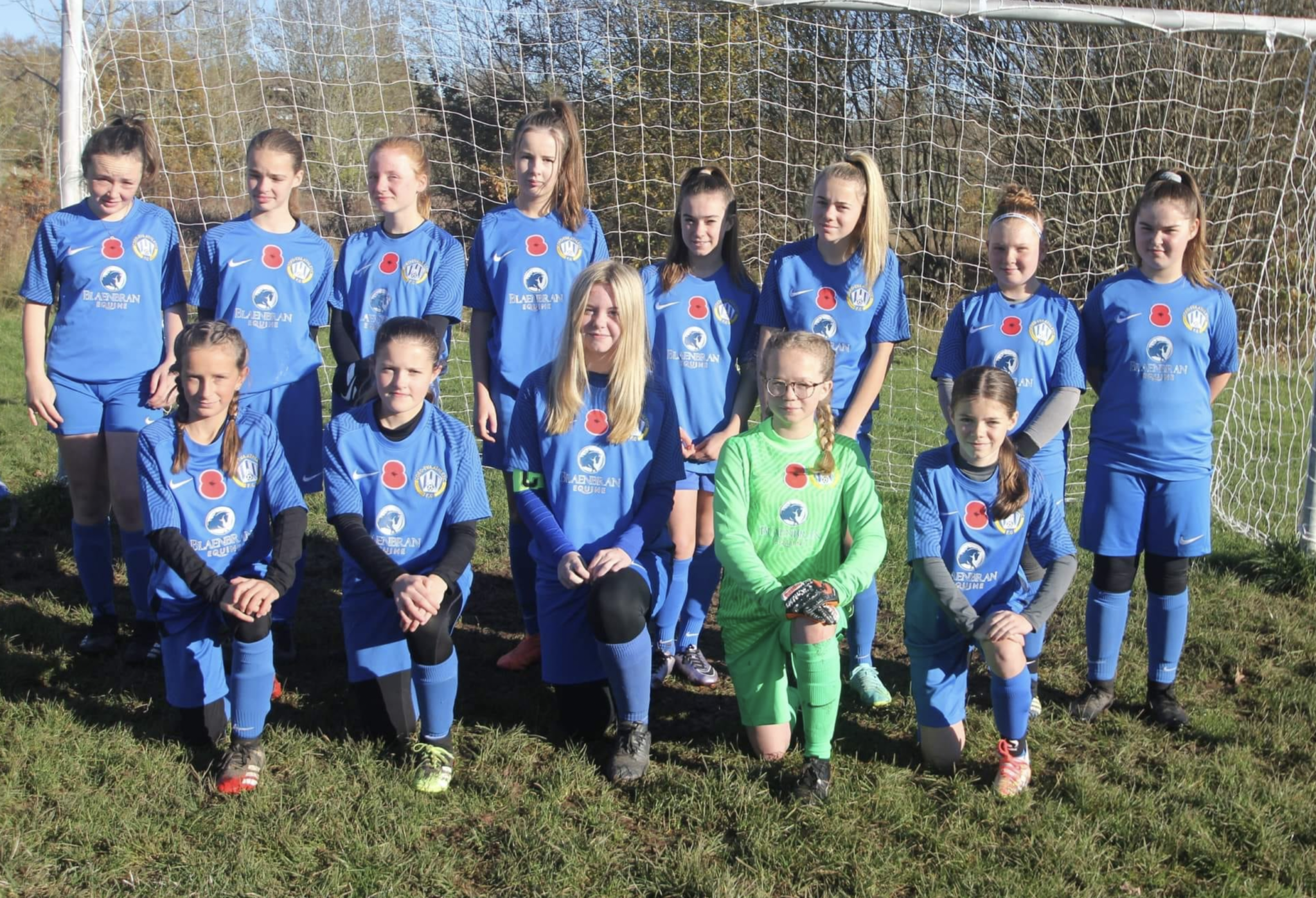 Coed Eva Athletic FC under 13 girls team