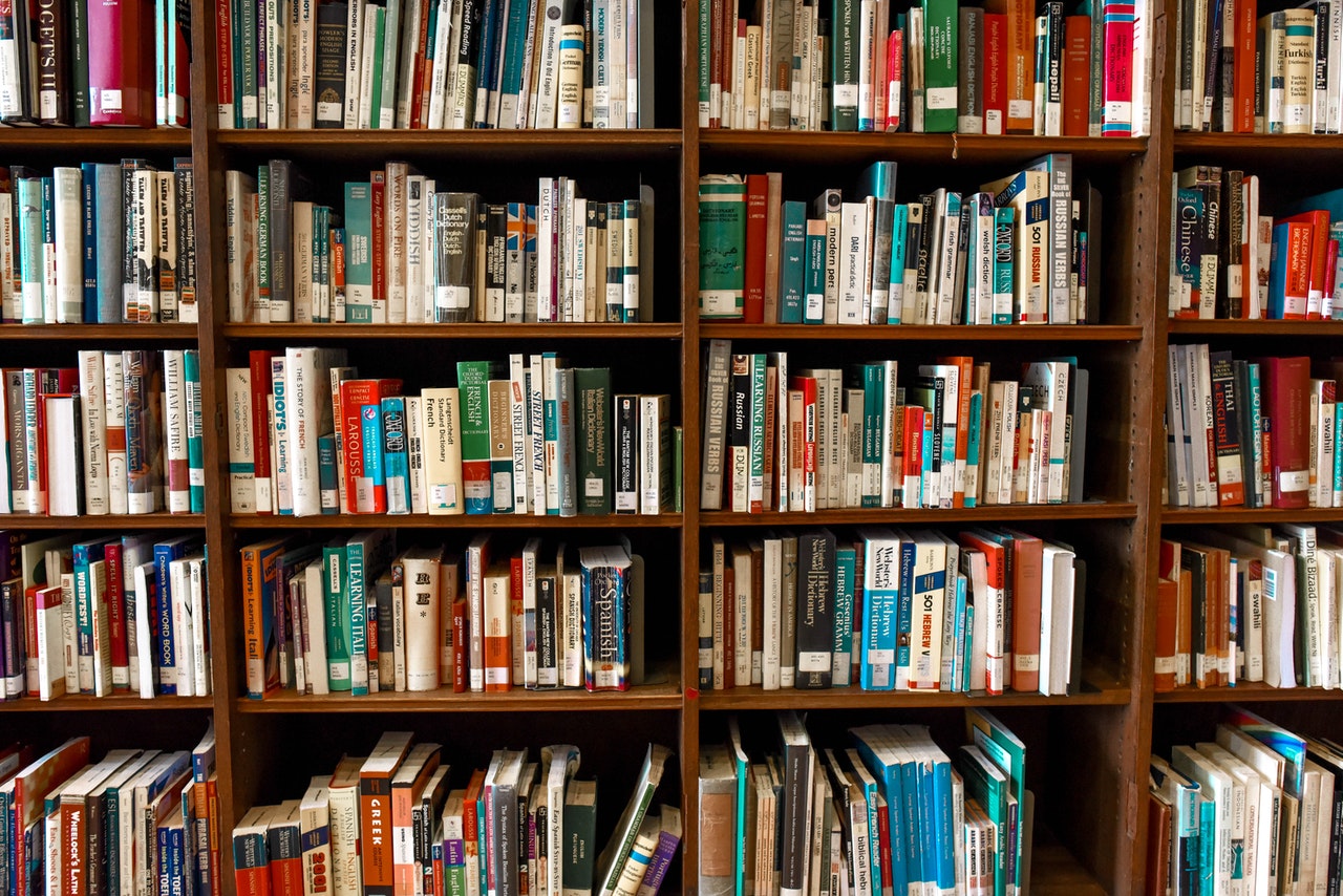 Shelves of books