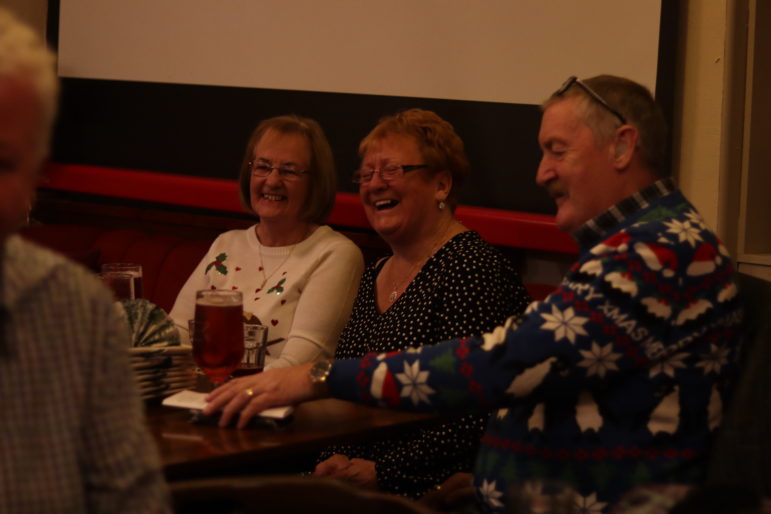 two women laughing