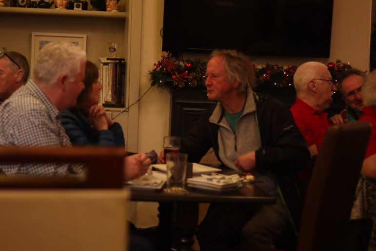 a table of people in a pub