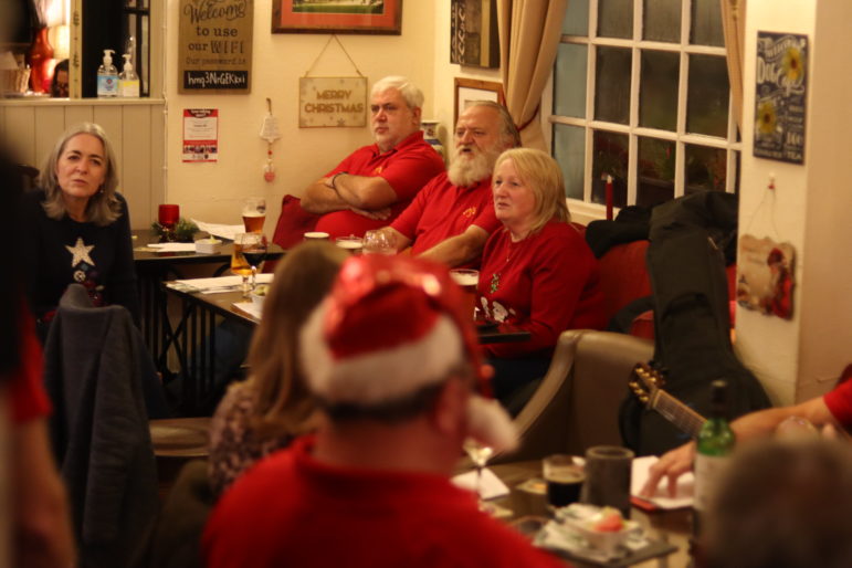 People sat in a pub