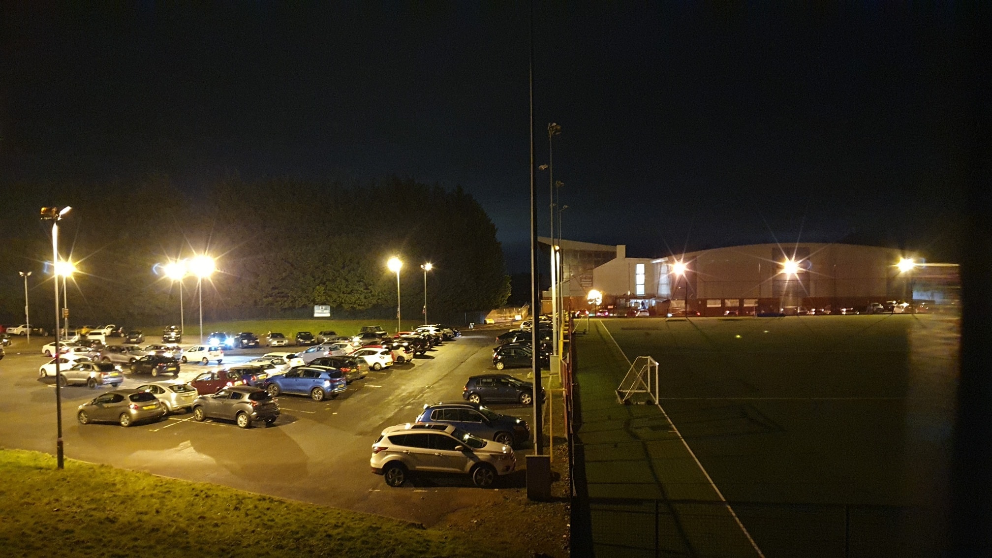 The car park at Cwmbran Stadium
