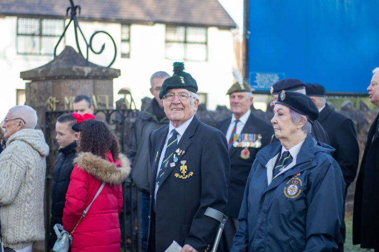 A former serviceman smiles