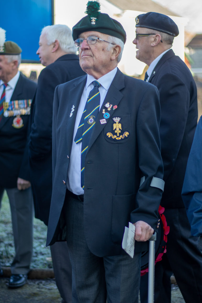 A former serviceman smiles