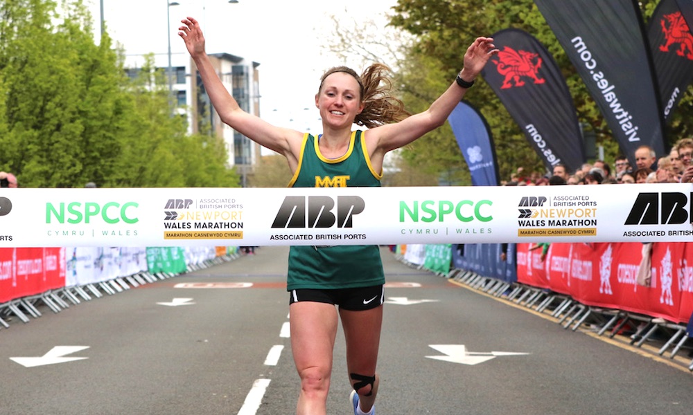 Natasha Cockram crosses the finish line