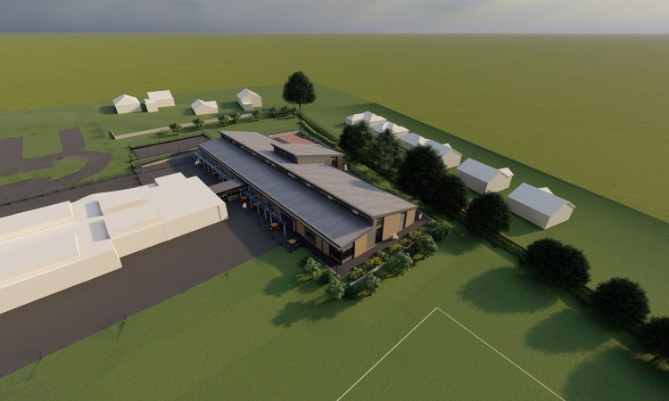 An image of what the school extension could look like from above