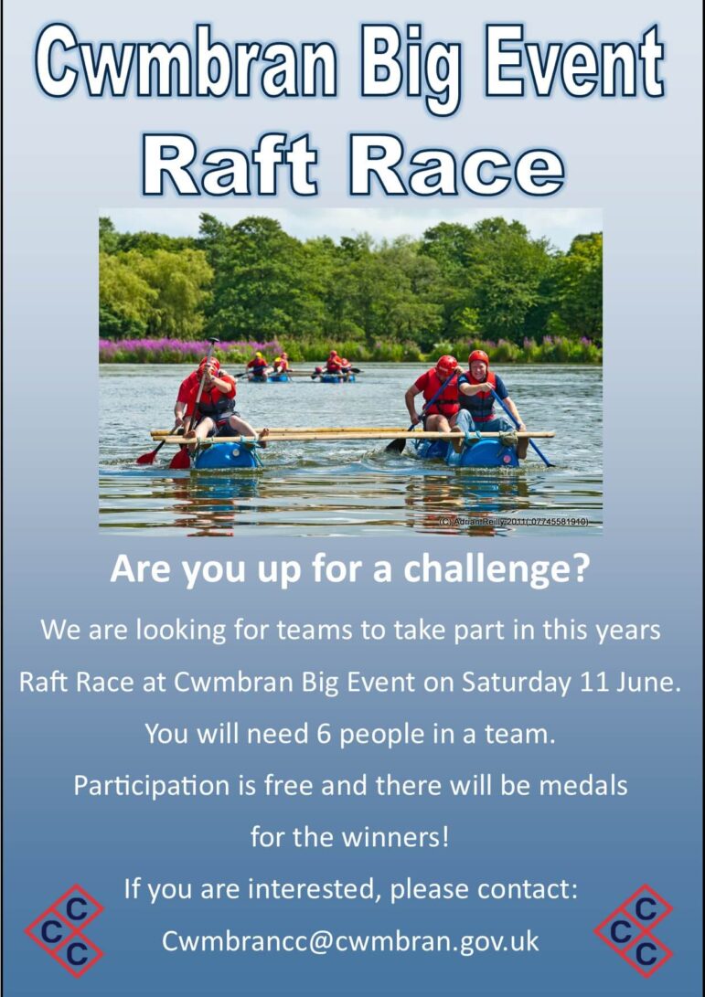 A raft race poster