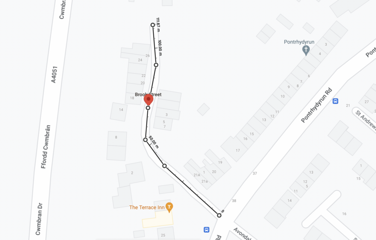 A google map of Brook Street