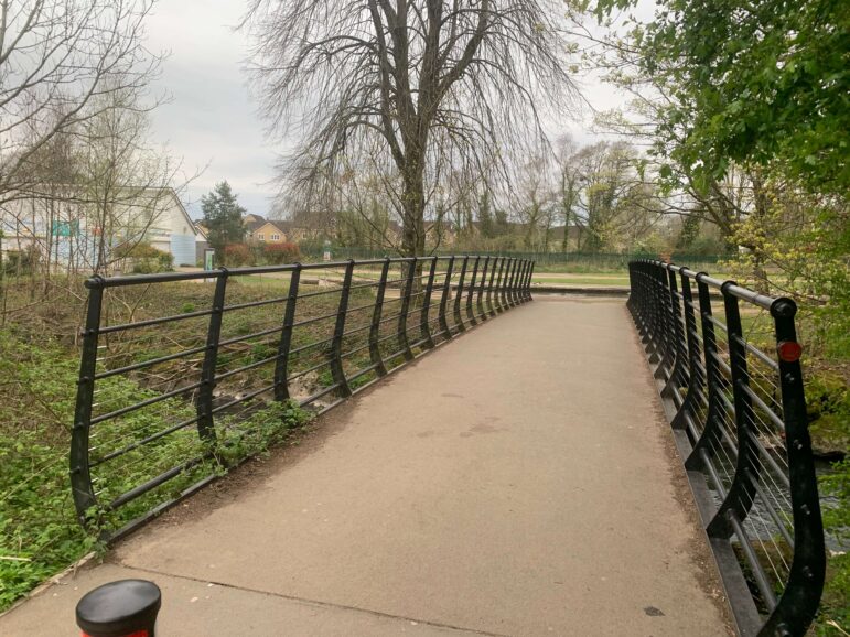 a bridge over a river