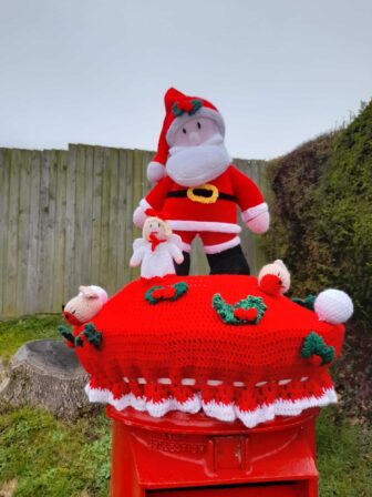 a knitted Father Christmas