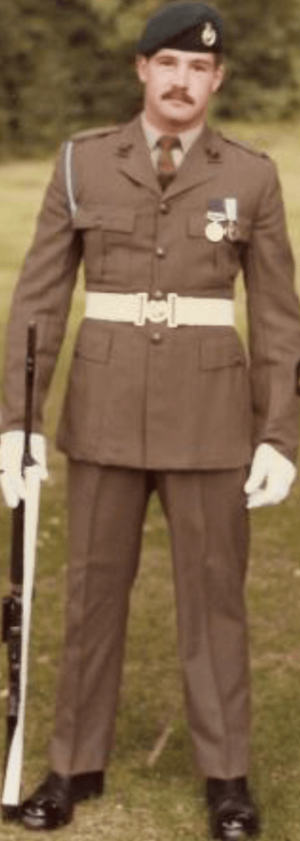a soldier holding a rifle