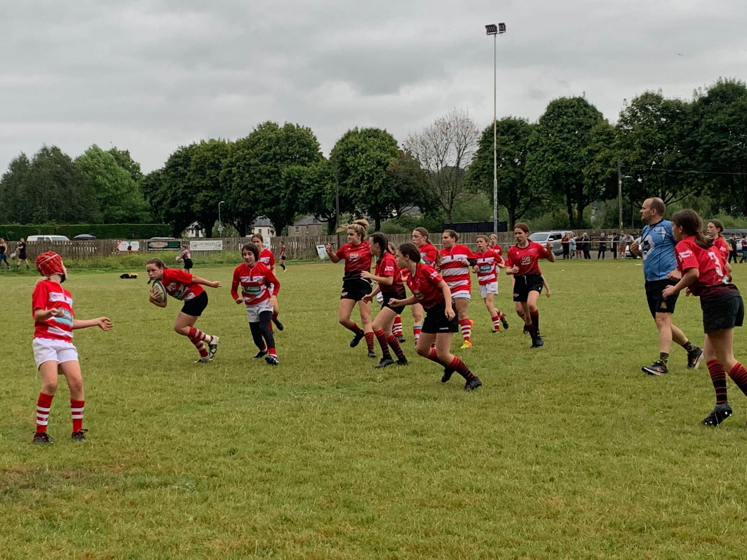 a girls rugby match