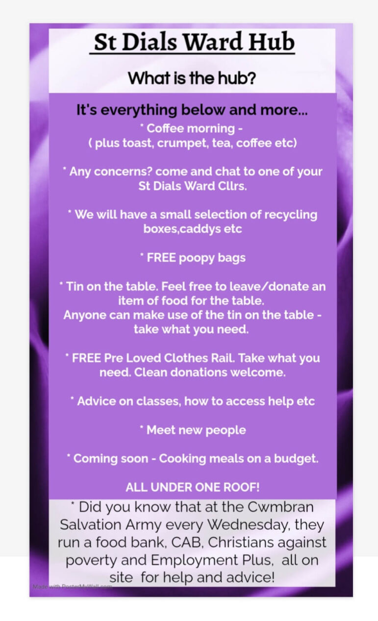 a poster for a community hub