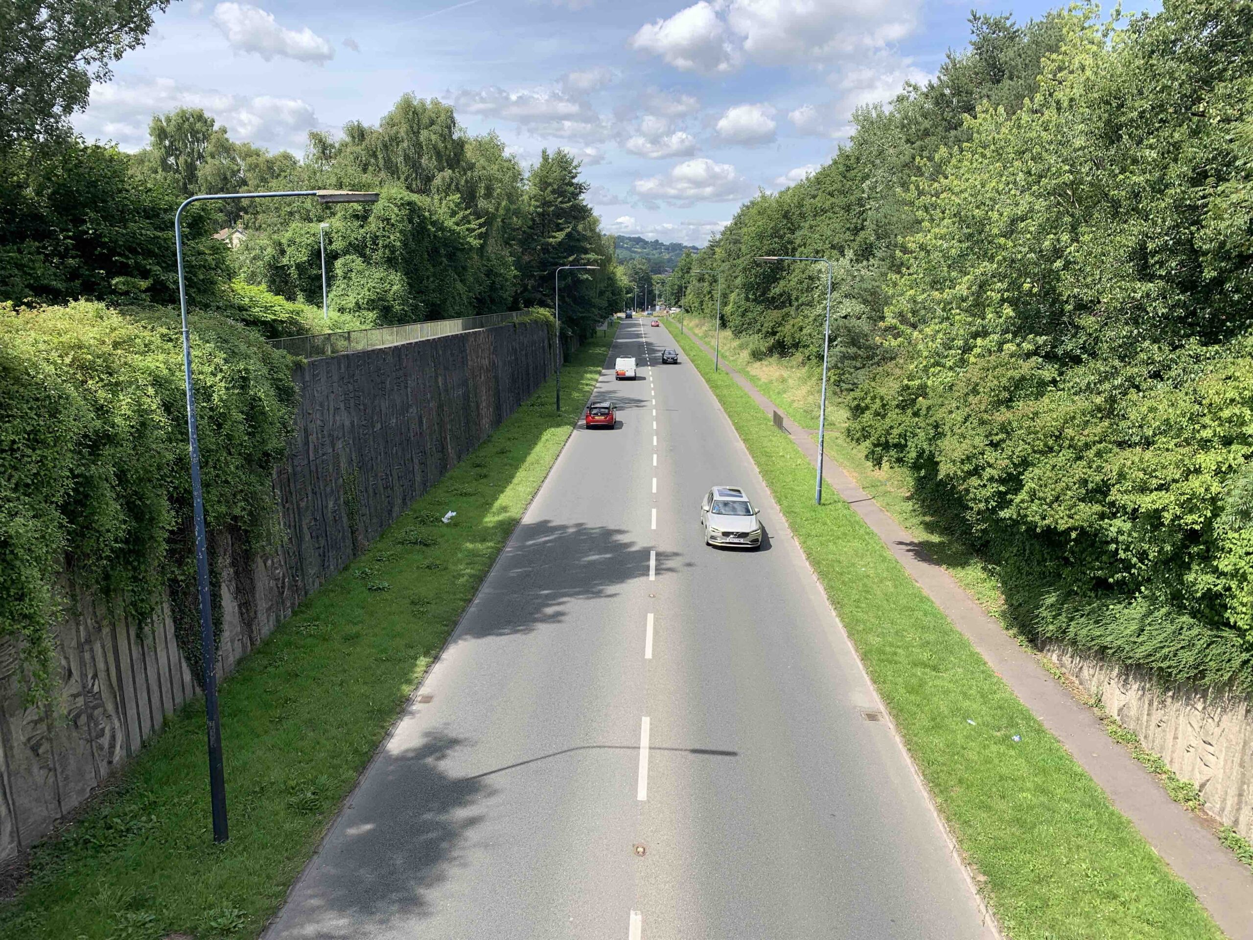 cars driving on a road