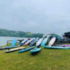 a group of paddleboards