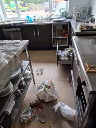 a messy kitchen