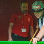 man playing snooker