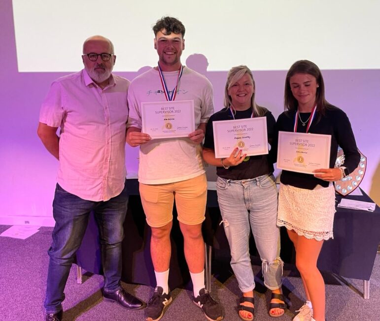 group of people with certificates