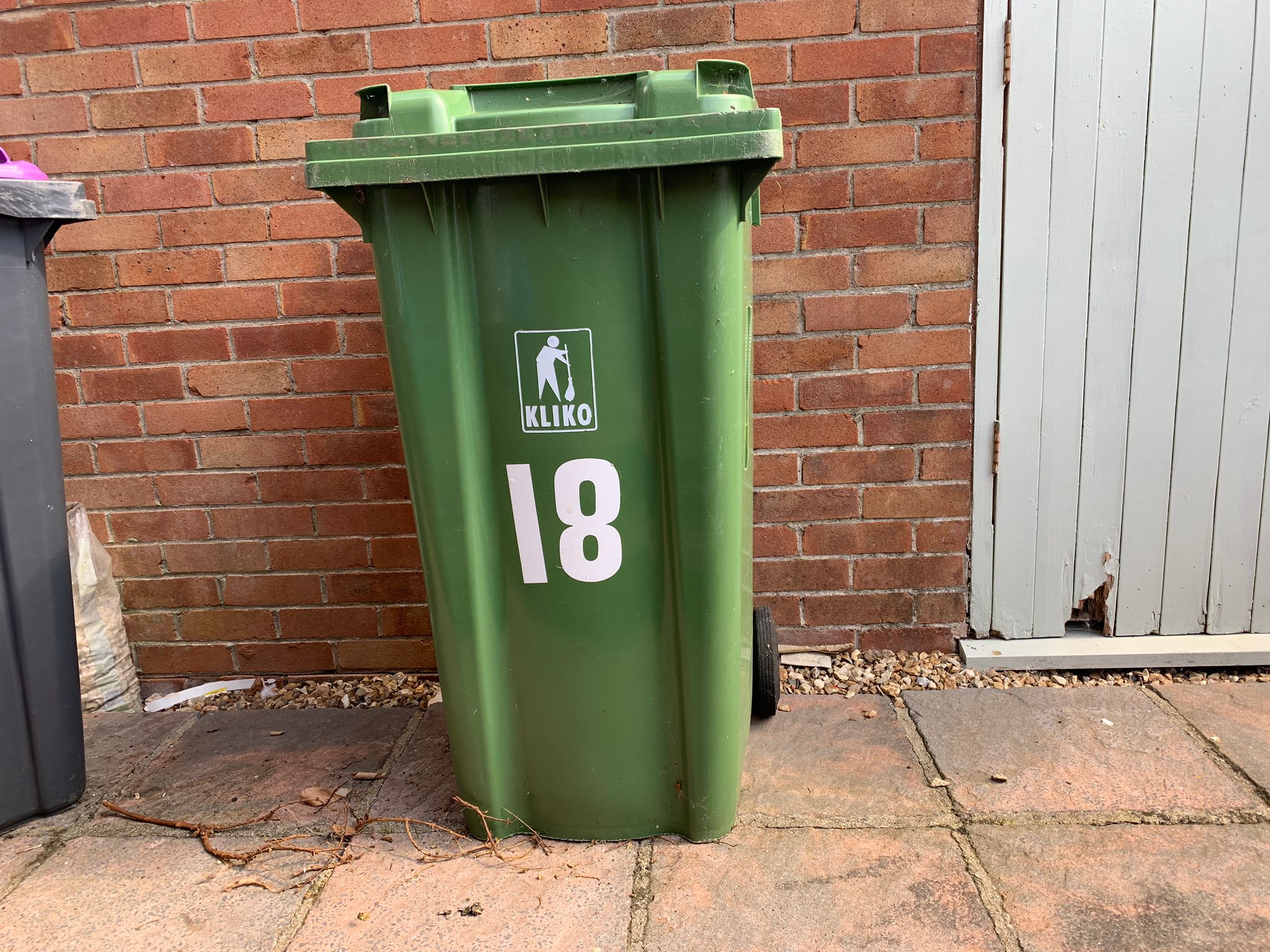 a green waste bin
