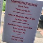 a price list of paint